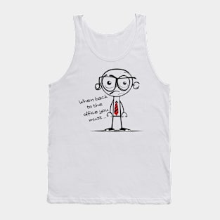 Back to Office funny meme Tank Top